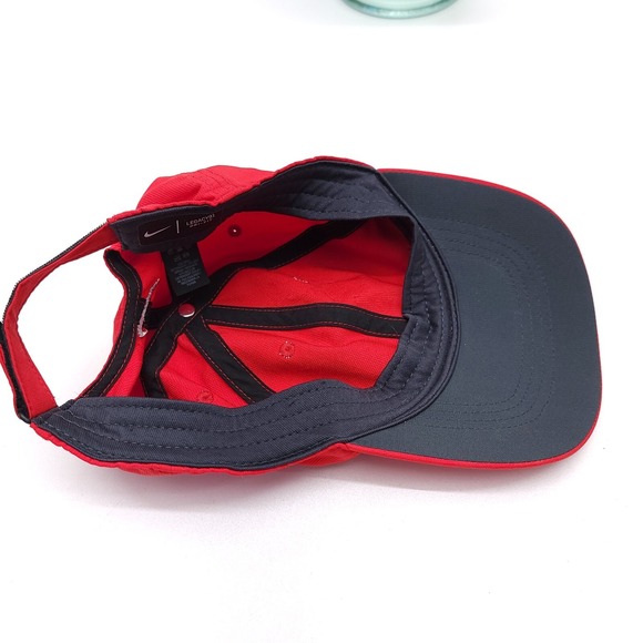 Nike Legacy 91 Dri Fit Athletic Baseball Golf Hat Cap Red OSFM Lightweight - Picture 7 of 8